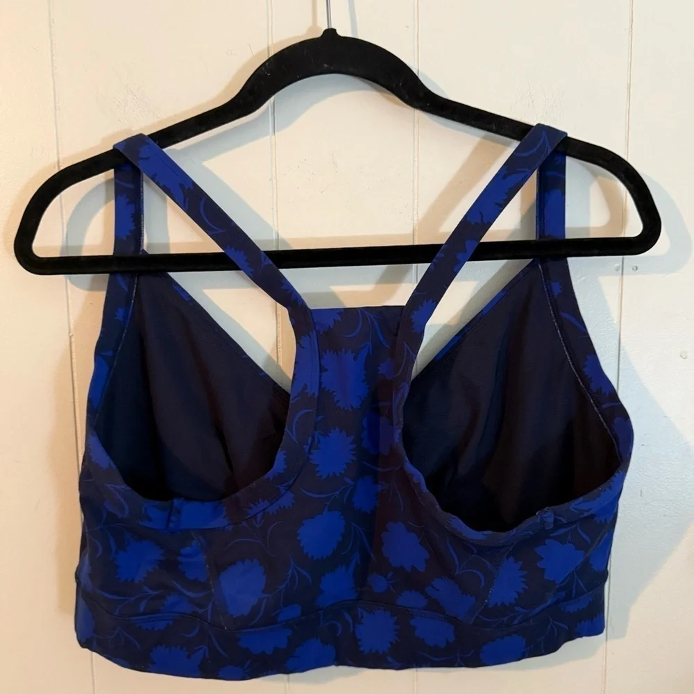 Boden Jessica Active Sports Bra Navy Persian Blue Size 14
